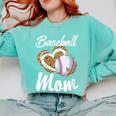 Baseball Mom Grandma Leopard Baseball Lover Fan Comfort Colors Sweatshirt Butter