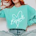 Baseball Mom Heart Game Day Mother's Day Player Comfort Colors Sweatshirt Butter Baseball Mom Heart Game Day Mother's Day Player Comfort Colors Sweatshirt Butter