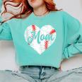 Baseball Mom Heart Mother's Day Mom Grandma Mama Boys Girls Comfort Colors Sweatshirt Butter