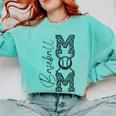 Baseball Mom Leopard Comfort Colors Sweatshirt Butter