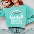 Baseball Mom Leopard Print Baseball Game Day For Mama Comfort Colors Sweatshirt Butter