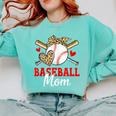 Baseball Mom Leopard Heart Mother's Day Girls Comfort Colors Sweatshirt Butter Baseball Mom Leopard Heart Mother's Day Girls Comfort Colors Sweatshirt Butter