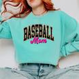 Baseball Mom Leopard Baseball Mama Life Girls Women Baller Comfort Colors Sweatshirt Butter