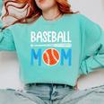 Baseball Mom Leopard Print Baseball Mama Women Mother's Day Comfort Colors Sweatshirt Butter