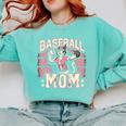 Baseball Mom Mama Mother's Cat In My Baseball Mom Era Comfort Colors Sweatshirt Butter
