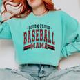Baseball Mom Baseball Mama Mother's Day Red Loud Proud Comfort Colors Sweatshirt Butter Baseball Mom Baseball Mama Mother's Day Red Loud Proud Comfort Colors Sweatshirt Butter