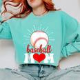 Baseball Mom Mama Mother's Day Sport Lover Comfort Colors Sweatshirt Butter Baseball Mom Mama Mother's Day Sport Lover Comfort Colors Sweatshirt Butter