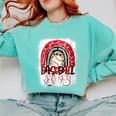 Baseball Mom Rainbow Boho Mommy Comfort Colors Sweatshirt Butter