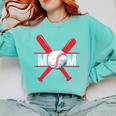 Baseball Mom Red Comfort Colors Sweatshirt Butter Baseball Mom Red Comfort Colors Sweatshirt Butter