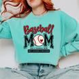 Baseball Mom Red Varsity Baseball Mama Cute Mother's Day Comfort Colors Sweatshirt Butter