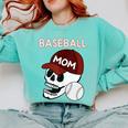Baseball Mom Skull Sports Skeleton Comfort Colors Sweatshirt Butter