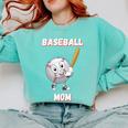 Baseball Mom Sports Quote Comfort Colors Sweatshirt Butter