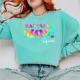 Baseball Mom Squad Tie Dye Cute Ball Mom Comfort Colors Sweatshirt Butter