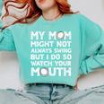 Baseball Mom Swing Watch Mouth Baseball Boy Premium Comfort Colors Sweatshirt Butter
