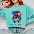 Baseball Mom USA American Flag 4th Of July Comfort Colors Sweatshirt Butter Baseball Mom USA American Flag 4th Of July Comfort Colors Sweatshirt Butter