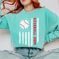 Baseball MOM USA American Flag Patriotic Mama Mother's Day For Women Kids Men Comfort Colors Sweatshirt Butter Baseball MOM USA American Flag Patriotic Mama Mother's Day For Women Kids Men Comfort Colors Sweatshirt Butter