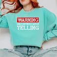 Baseball Mom Warning Uncontrollable Yelling Funny Sign Comfort Colors Sweatshirt Butter