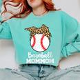 Baseball MomMom Baseball Player Leopard Mom Mom Comfort Colors Sweatshirt Butter