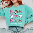 Baseball Nana Era Bows Baseball Mom Women Comfort Colors Sweatshirt Butter Baseball Nana Era Bows Baseball Mom Women Comfort Colors Sweatshirt Butter