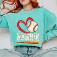 Baseball Nannie Baseball Heart Family Matching Comfort Colors Sweatshirt Butter Baseball Nannie Baseball Heart Family Matching Comfort Colors Sweatshirt Butter