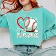 Baseball Nona Family Matching Cute Baseball Lover Comfort Colors Sweatshirt Butter