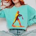Baseball Player Comfort Colors Sweatshirt Butter Baseball Player Comfort Colors Sweatshirt Butter