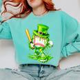Baseball Player Ice Cream Drip Shamrocks St Patrick's Day Comfort Colors Sweatshirt Butter Baseball Player Ice Cream Drip Shamrocks St Patrick's Day Comfort Colors Sweatshirt Butter