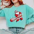 Baseball Santa 67 Christmas Xmas Pajamas Boys Comfort Colors Sweatshirt Butter Baseball Santa 67 Christmas Xmas Pajamas Boys Comfort Colors Sweatshirt Butter