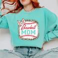 Baseball-Shirt Women Mama Mother Baseball Mom Comfort Colors Sweatshirt Butter