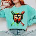 Baseball Six Seven 67 Meme Ice Cream Drip Xmas Men Women Comfort Colors Sweatshirt Butter Baseball Six Seven 67 Meme Ice Cream Drip Xmas Men Women Comfort Colors Sweatshirt Butter