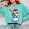Baseball Snowman Merry Christmas Xmas Pajamas Men Women Kids Comfort Colors Sweatshirt Butter Baseball Snowman Merry Christmas Xmas Pajamas Men Women Kids Comfort Colors Sweatshirt Butter