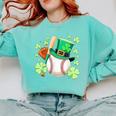 Baseball St Patricks Day Lucky Baseball Player Shamrock Comfort Colors Sweatshirt Butter Baseball St Patricks Day Lucky Baseball Player Shamrock Comfort Colors Sweatshirt Butter