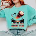 Baseball Valentine Forever On Deck For You Comfort Colors Sweatshirt Butter