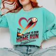 Baseball Valentine Love Is Our Home Run Apparel Comfort Colors Sweatshirt Butter