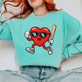 Baseball Valentines Day Heart Boys Sports Love Comfort Colors Sweatshirt Butter Baseball Valentines Day Heart Boys Sports Love Comfort Colors Sweatshirt Butter