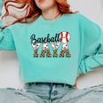 Baseball Yaya Women BallPark Yaya Baseball Mom Mother's Day Comfort Colors Sweatshirt Butter