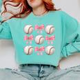 Baseballs And Bows Coquette Baseball Mom Baseball Coach Girl Comfort Colors Sweatshirt Butter Baseballs And Bows Coquette Baseball Mom Baseball Coach Girl Comfort Colors Sweatshirt Butter