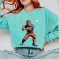 Bigfoot Playing Baseball Boys Kids Men Baseball Player Comfort Colors Sweatshirt Butter