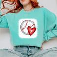 Bleached Custom Baseball Mom Number 7 Heart For Mom Comfort Colors Sweatshirt Butter