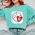 Bleached Custom Baseball Mom Number 97 Heart For Mom Comfort Colors Sweatshirt Butter Bleached Custom Baseball Mom Number 97 Heart For Mom Comfort Colors Sweatshirt Butter