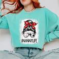 Bleached Nanny Life Soccer Messy Bun Baseball Game Day Comfort Colors Sweatshirt Butter Bleached Nanny Life Soccer Messy Bun Baseball Game Day Comfort Colors Sweatshirt Butter