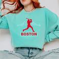 Boston Lovers Skyline Retro Baseball Heartbeat Men Women Comfort Colors Sweatshirt Butter Boston Lovers Skyline Retro Baseball Heartbeat Men Women Comfort Colors Sweatshirt Butter