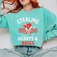 Boys Baseball Valentines Day Stealing Hearts Valentine Kids Comfort Colors Sweatshirt Butter Boys Baseball Valentines Day Stealing Hearts Valentine Kids Comfort Colors Sweatshirt Butter
