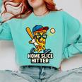 Boys Pizza Theme Baseball Home Hitter Comfort Colors Sweatshirt Butter Boys Pizza Theme Baseball Home Hitter Comfort Colors Sweatshirt Butter