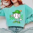 Boys St Patricks Day Baseball Player Pitcher Coach Kids Comfort Colors Sweatshirt Butter Boys St Patricks Day Baseball Player Pitcher Coach Kids Comfort Colors Sweatshirt Butter