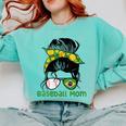 Brazil Baseball Mom Messy Bun Comfort Colors Sweatshirt Butter Brazil Baseball Mom Messy Bun Comfort Colors Sweatshirt Butter