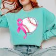 Breast Cancer Awareness Baseball Mom Comfort Colors Sweatshirt Butter Breast Cancer Awareness Baseball Mom Comfort Colors Sweatshirt Butter