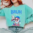 Bruh I'm 7 Baseball Ice Cream Drip It's My 7th Birthday Comfort Colors Sweatshirt Butter