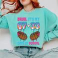 Bruh Its My 67 33 Day Of School Baseball Boys Kids 100th Day Comfort Colors Sweatshirt Butter