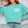 BSBL SZN Baseball Season Game Day Boys Girls Youth Premium Tri-Blend Comfort Colors Sweatshirt Butter